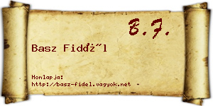 Basz Fidél névjegykártya